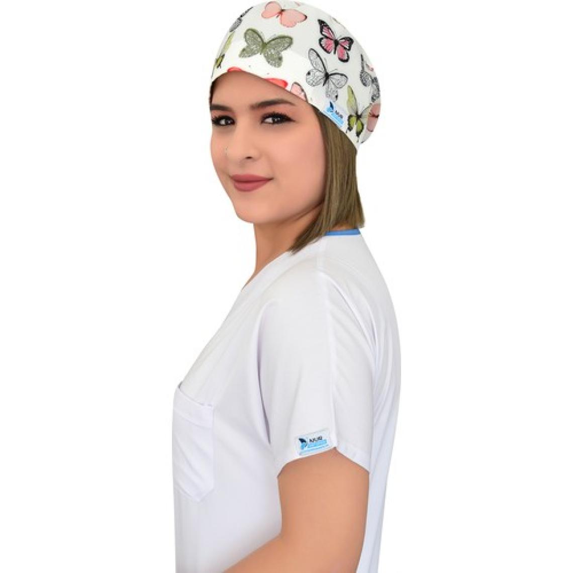 Nur Ortopedi Yeşil Kelebek Desen  Doktor Hemşire Hastane Medikal Cerrahi Bone