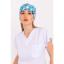Nur Medikal Giyim Unisex Mavi Koyun Desenli Cerrahi Bone Doktor Hemşire Saç Bonesi