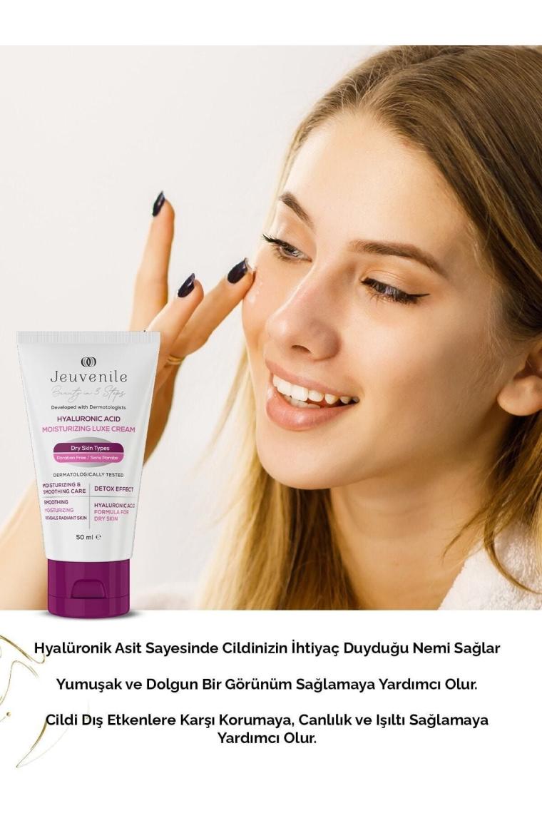 Hyaluronik Asit İçerikli Krem - Nemlendirici (Hyaluronic Acid,Niacinamide,Panthenol) Kuru Cilt için