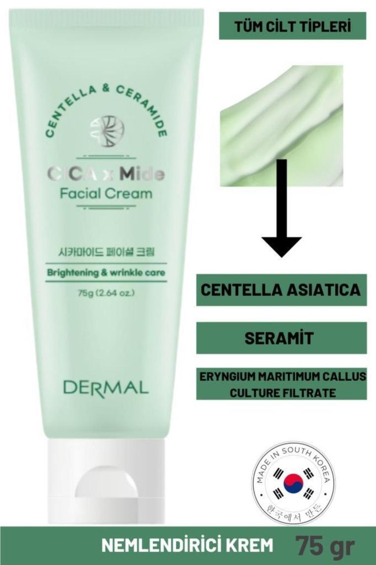 Cıca X Mide Cream Centella Asiatica Ve Seramid Özlü Aydınlatıcı Kırışıklık Bakımı Yüz Kremi