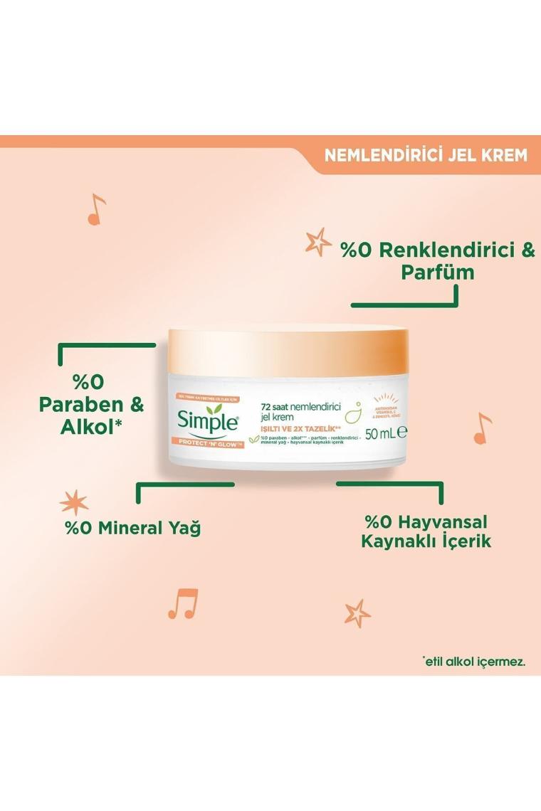 Protect 'n' Glow 72 Saat Nemlendirici Jel Krem Işıltısını Kaybetmiş Ciltler Için 50 ml