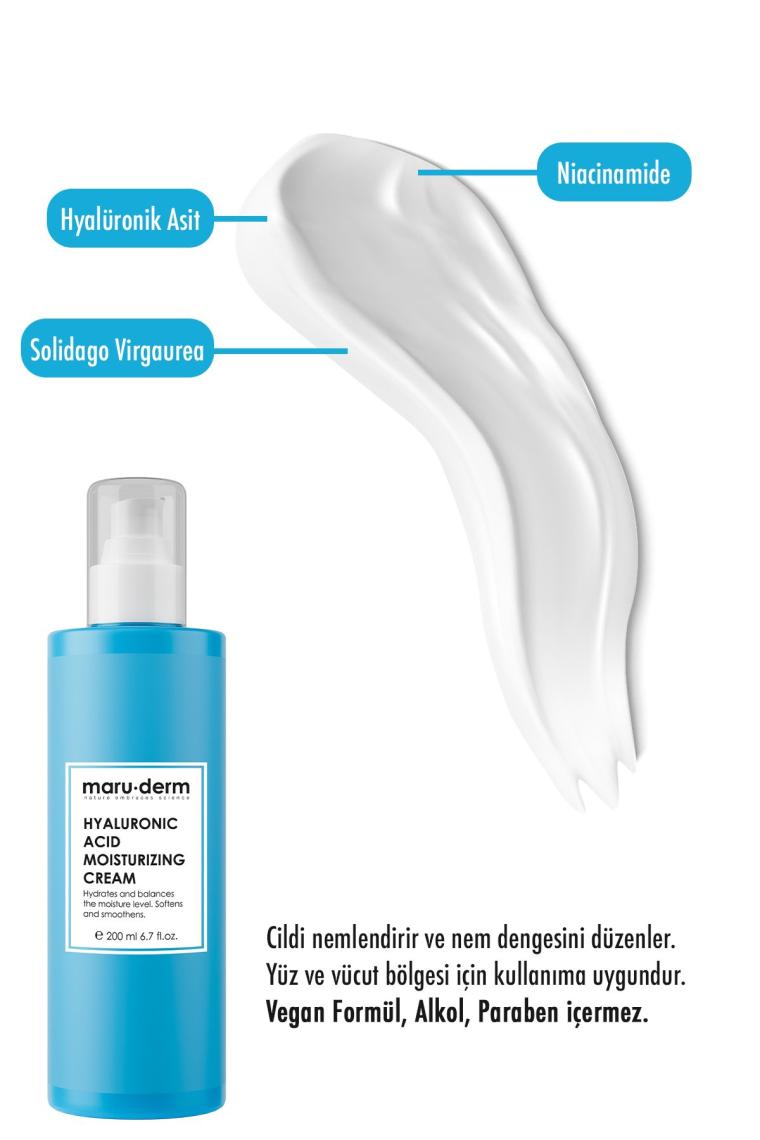 Maruderm Hyalüronik Asit Nemlendirici Yüz Ve Vücut Cilt Bakım Kremi 200 Ml