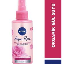 Aqua Rose Organik Gül Suyu Nemlendirici Yüz Sprey 150ml, Makyaj Öncesi ve Makyaj Sonrası Sabitleyici