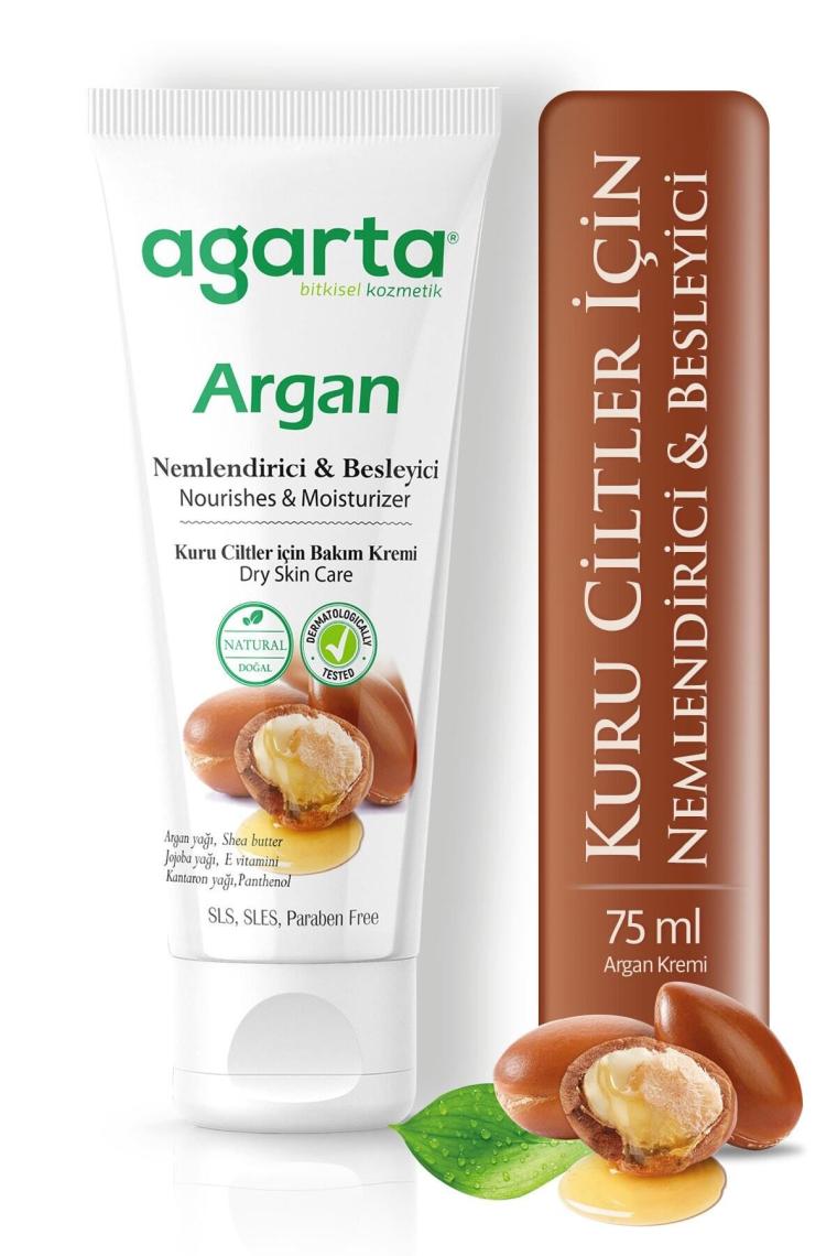 Doğal Yüz Ve El Besleyici Argan Yağlı Cilt Bakım Kremi 75 ml