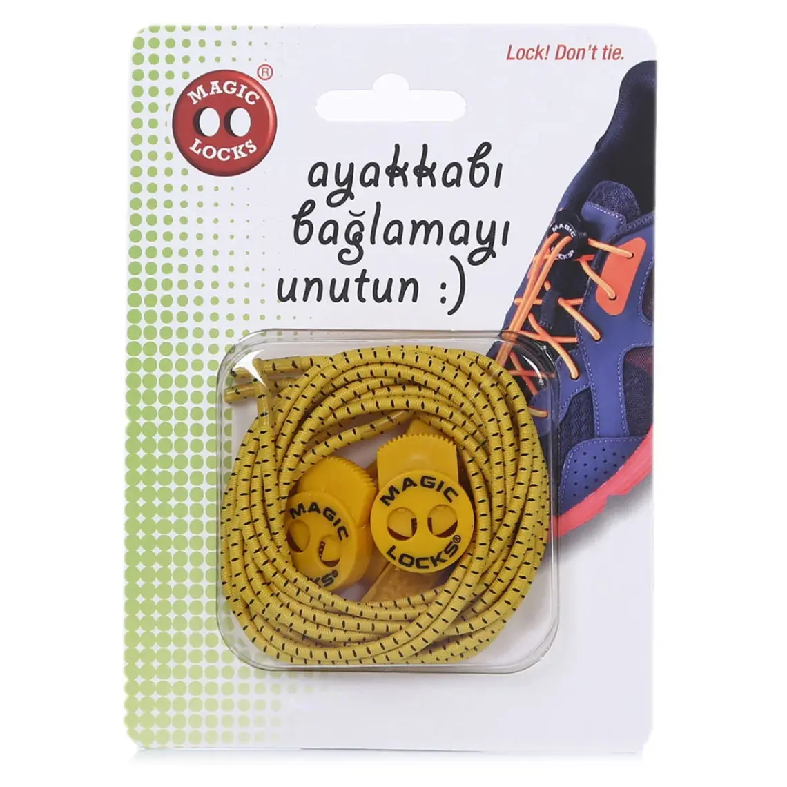 Magic Locks Akıllı Bağcık Yuvarlak- SARI-15A1