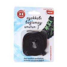 Magic Locks Akıllı Yassı Bağcık- Siyah -06B1