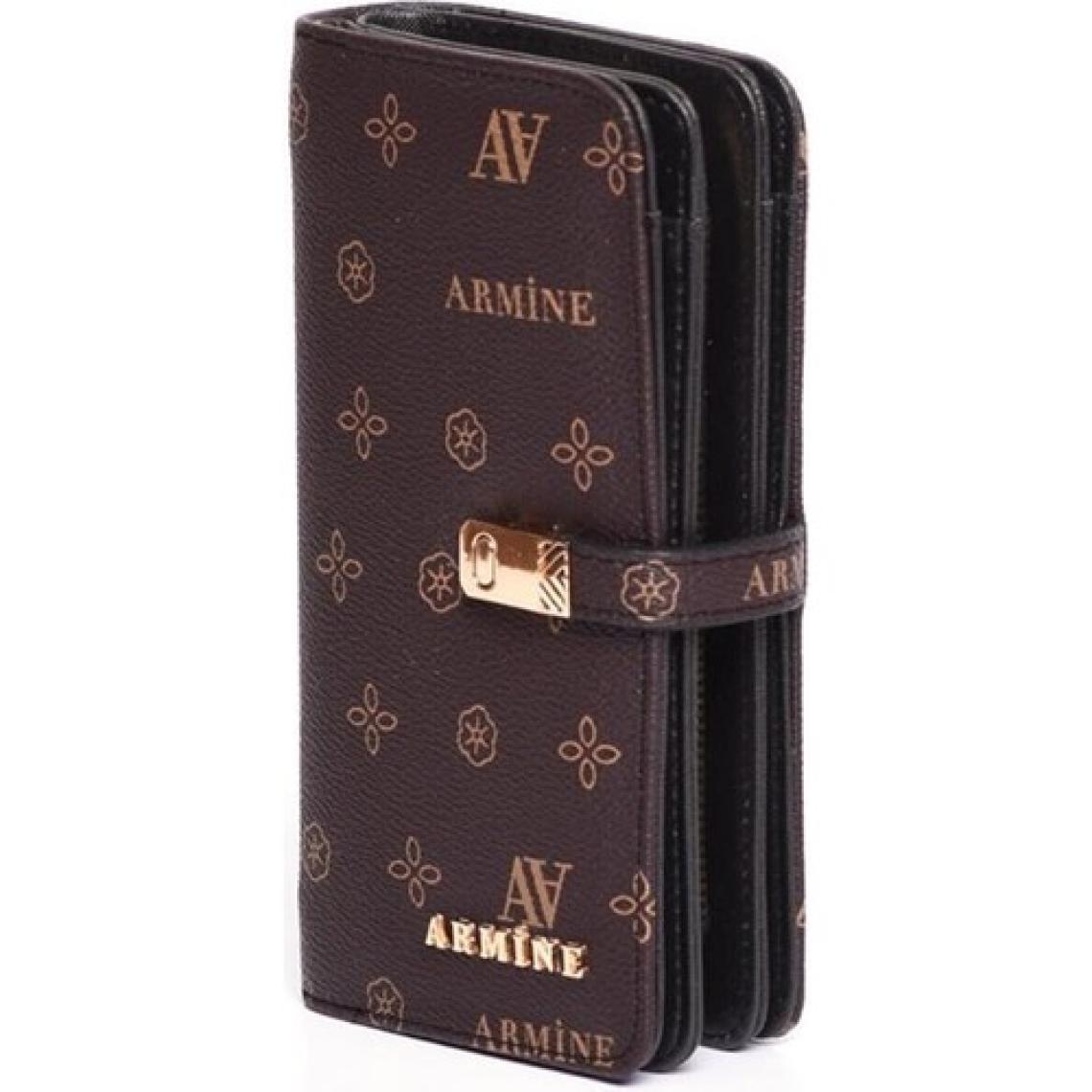 Armine C-02 Kahve Baskılı Kadın Cüzdan