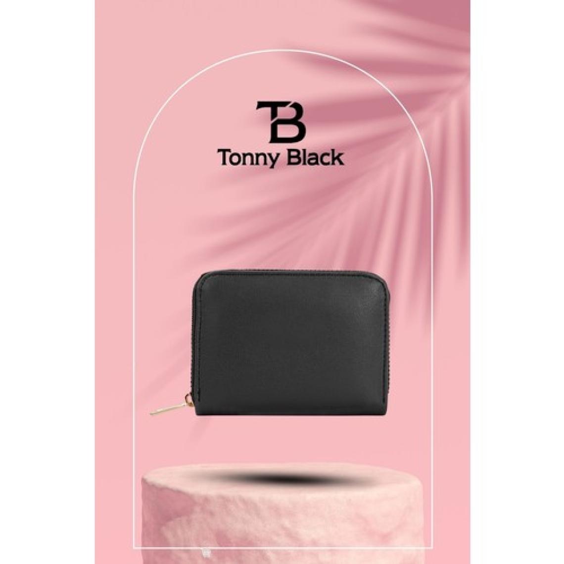 Tonny Black Orijinal Kadın Siyah Fermuarlı Konfor Modeli Şık Mini Cüzdanı Kimlik Bölmeli Kredi Kartlıklı Bozuk Para Gözlü Kartlık Cüzdan