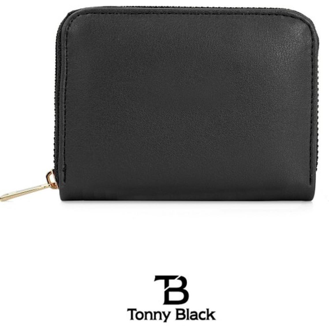 Tonny Black Orijinal Kadın Siyah Fermuarlı Konfor Modeli Şık Mini Cüzdanı Kimlik Bölmeli Kredi Kartlıklı Bozuk Para Gözlü Kartlık Cüzdan
