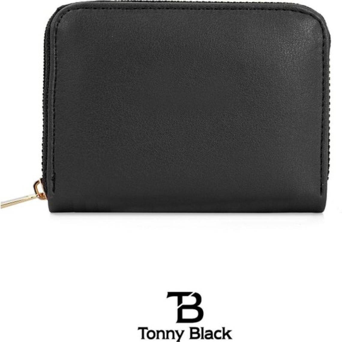 Tonny Black Orijinal Kadın Siyah Fermuarlı Konfor Modeli Şık Mini Cüzdanı Kimlik Bölmeli Kredi Kartlıklı Bozuk Para Gözlü Kartlık Cüzdan