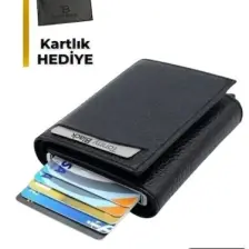 Orijinal Kutulu Süper Slim Kartlık Hediyeli Otomatik Mekanizmalı Çok Gözlü Akıllı Kredi Kartlık
