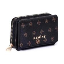 Armine C-11 Siyah Baskılı Kadın Cüzdan