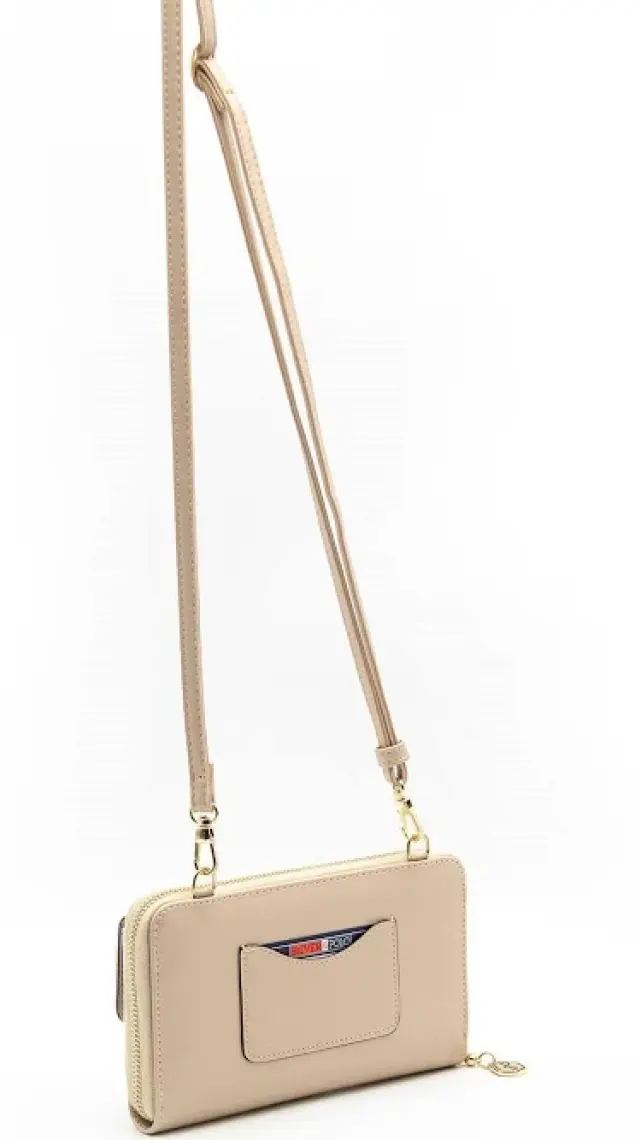 Silver  Polo Kadın Askılı Cüzdan Siyah - Siyah NV921