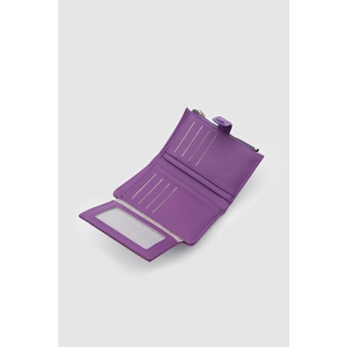 Shule Bags Earl Fermuarlı Mor Cüzdan