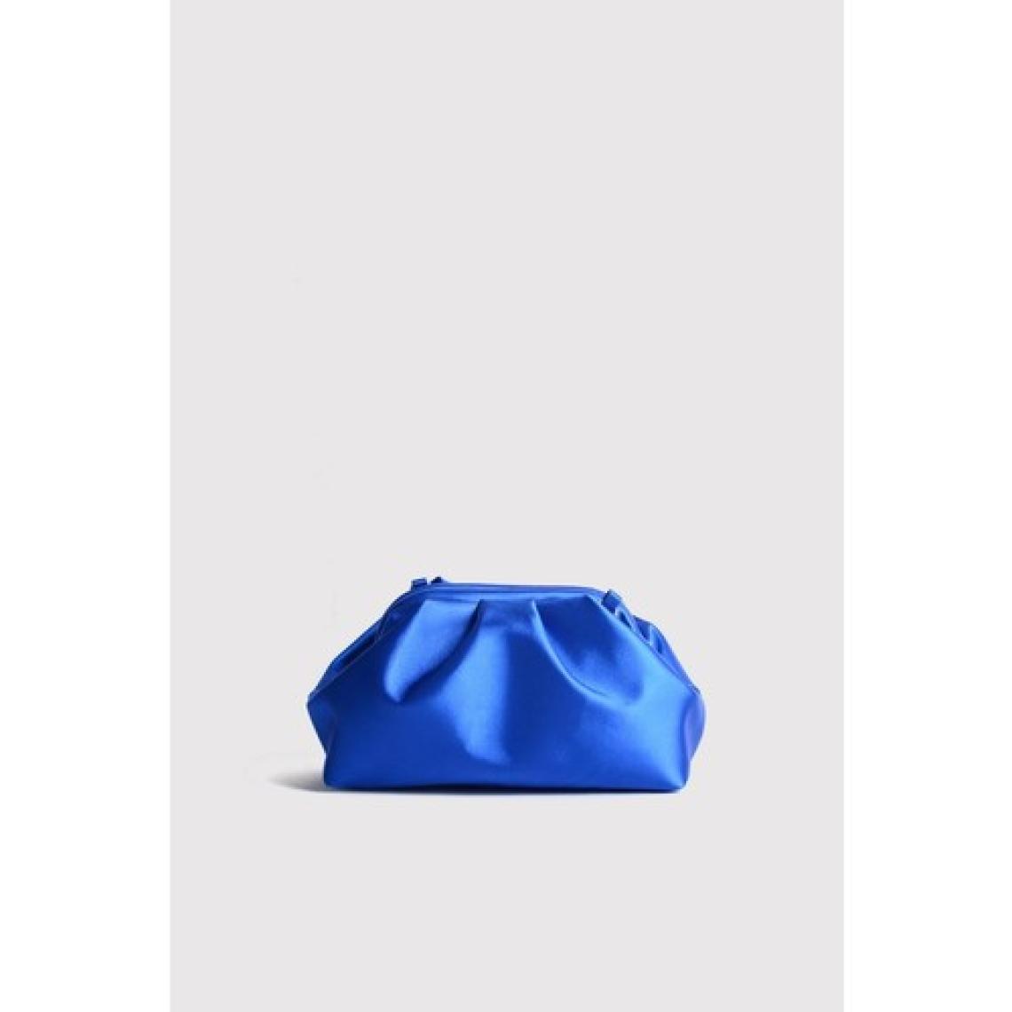 Berlesi Mavi Kadın Saten Clutch Abiye Çanta