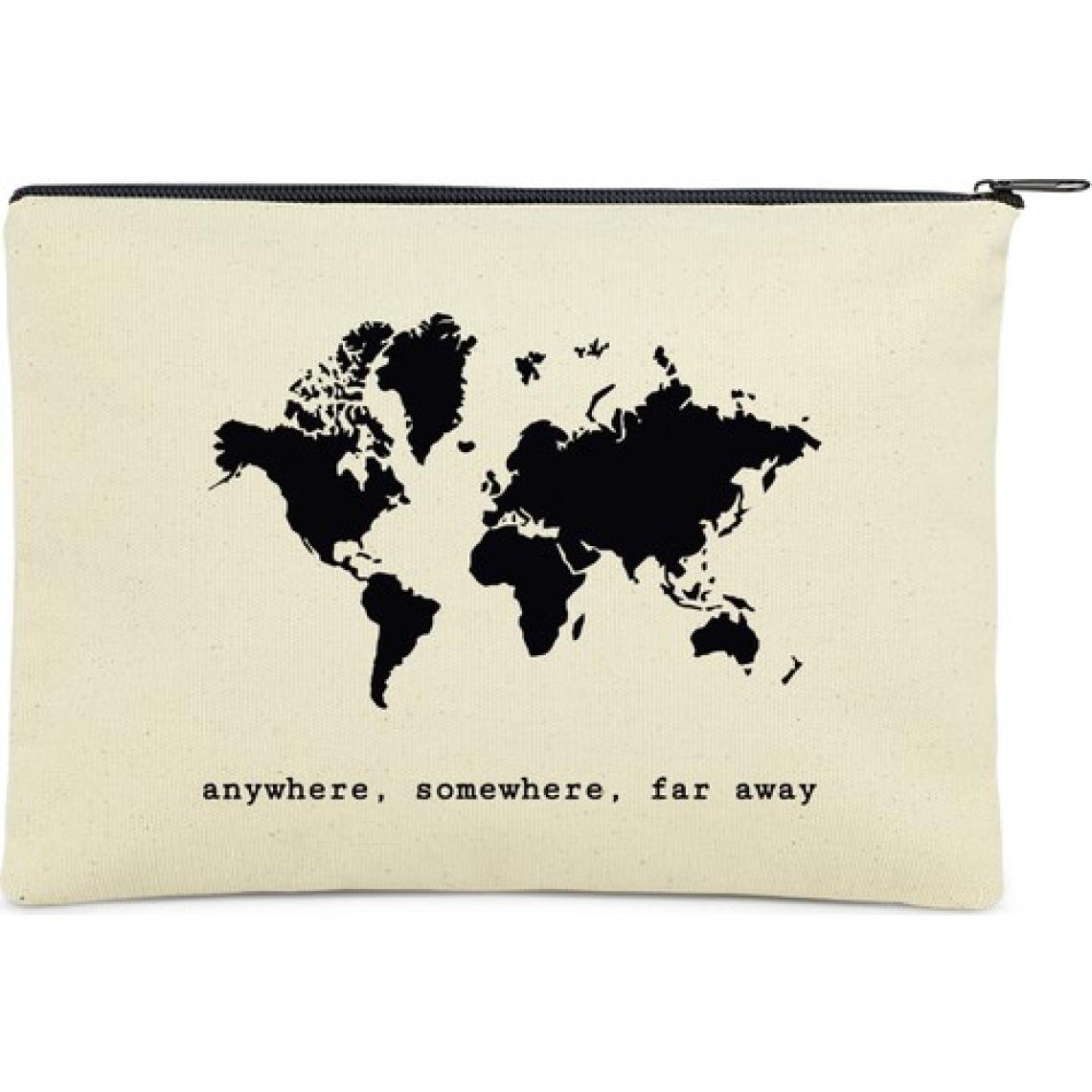 Çınar Bez Çanta Clutch Anywhere Somewhere Kanvas Makyaj Çantası