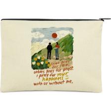 Çınar Bez Çanta Clutch I Pray For Your Kanvas Makyaj Çantası