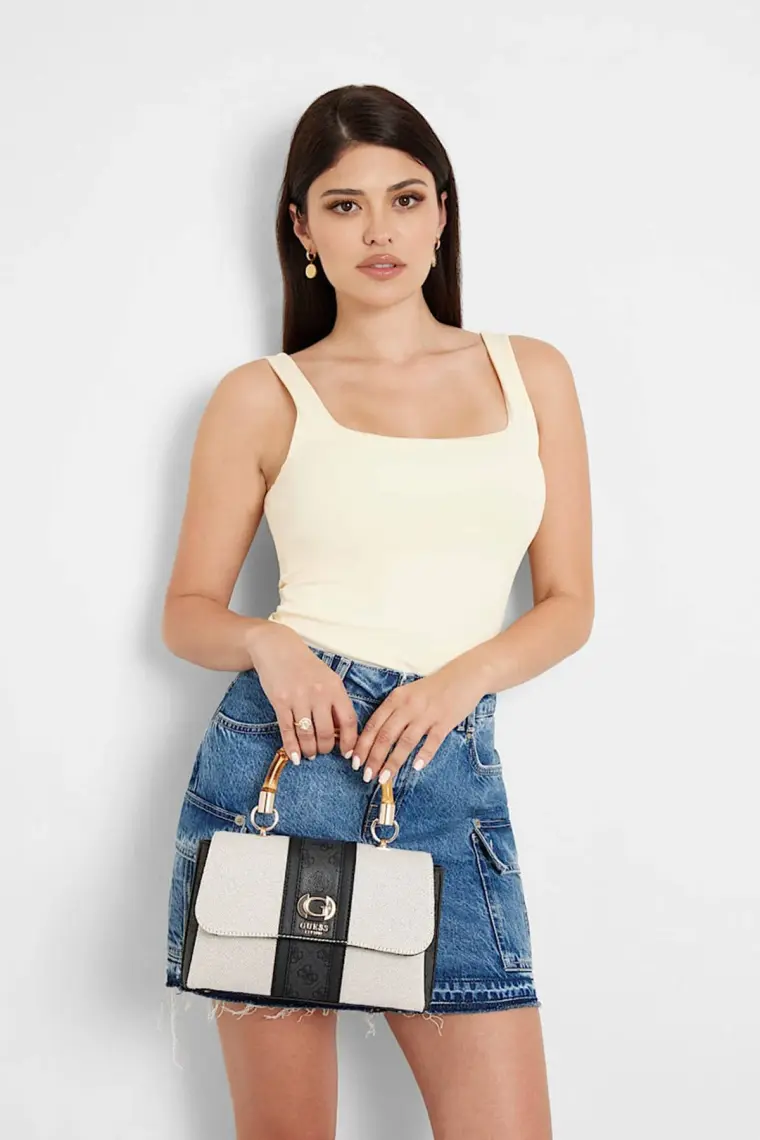 Guess Beyaz - Siyah Kadın El Çantası HWAG9337200-NCL
