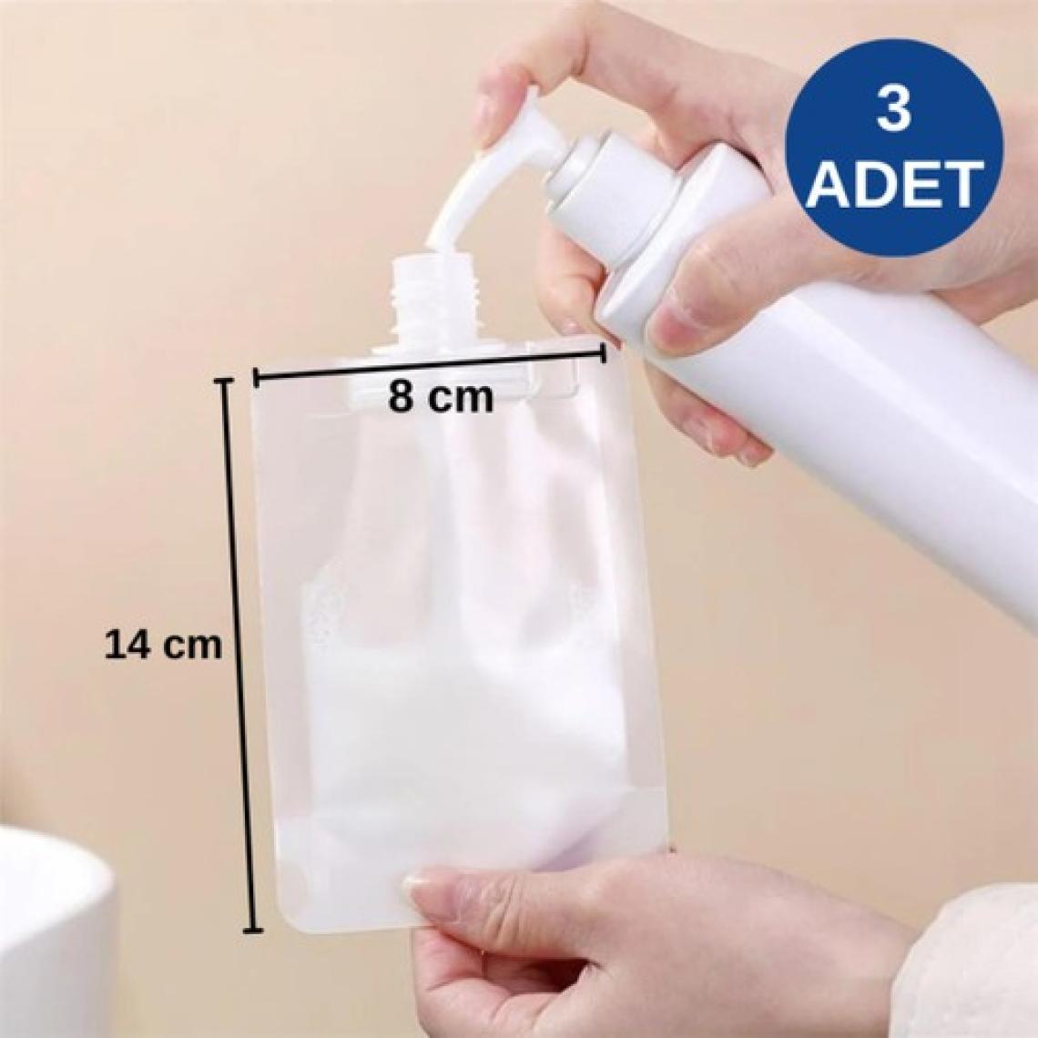 omilife Taşınabilir Sıvı Seyahat Kiti Pratik Sıvı Seyahat Torbası 3 Adet 100 ml