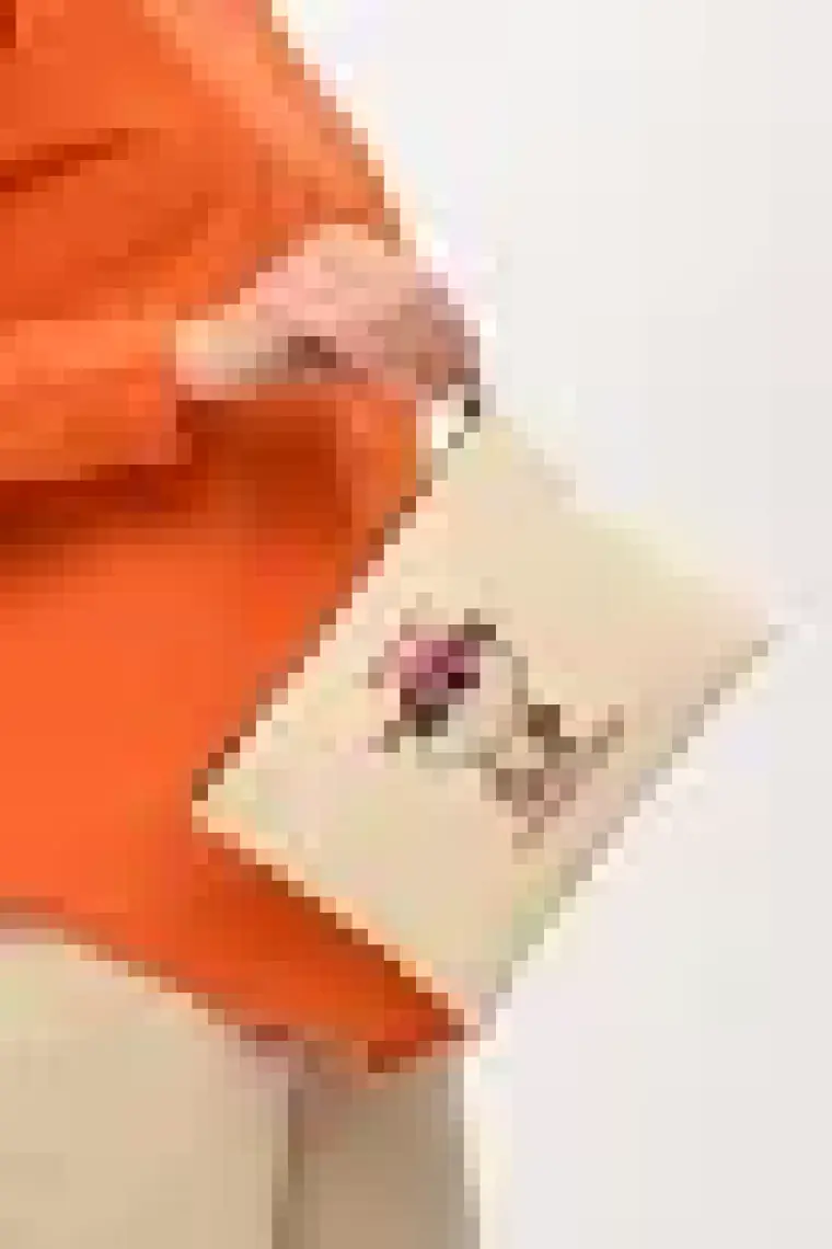 Çınar Bez Çanta Clutch Beybi Baskılı Kanvas Makyaj Çantası