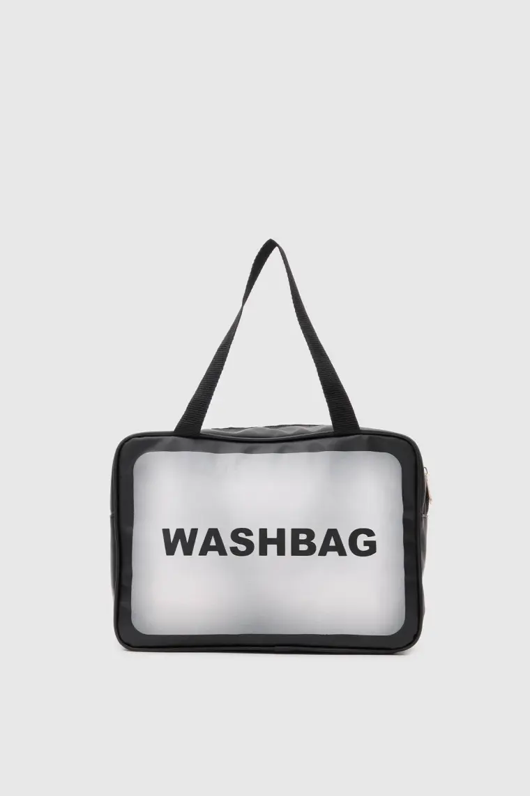 Shule Bags Wash Bag Su Geçirmez 3'lü Kozmetik Çantası Siyah