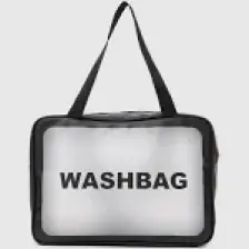 Shule Bags Wash Bag Su Geçirmez 3'lü Kozmetik Çantası Siyah