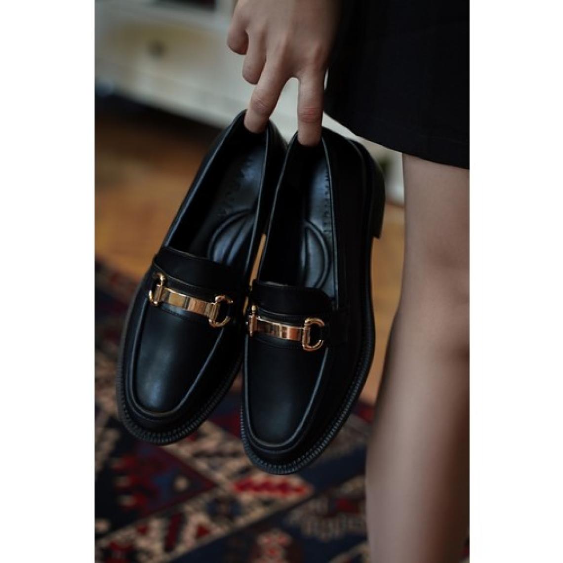 Marjin Kadın Loafer Makosen Casual Tokalı Günlük Ayakkabı Tonyas