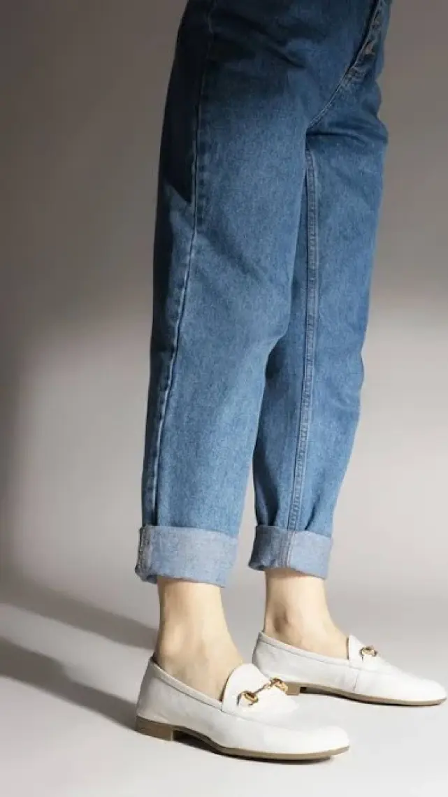 Marjin Kadın Hakiki Deri Zincirli Loafer Günlük Ayakkabı Tanle