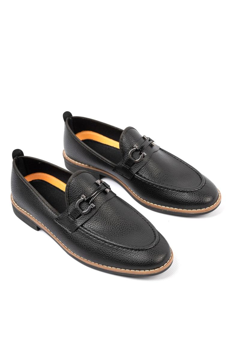 Erkek Rok Loafer Yumuşak Ayakkabı Siyah