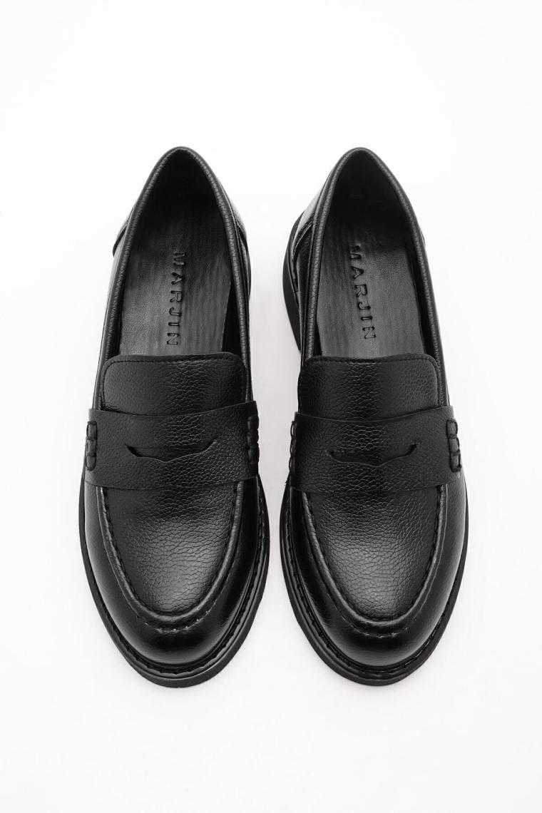 Kadın Loafer Günlük Klasik Ayakkabı Casual Makosen Fonle siyah