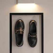 Kadın Loafer Makosen Casual Tokalı Günlük Ayakkabı Forye Siyah
