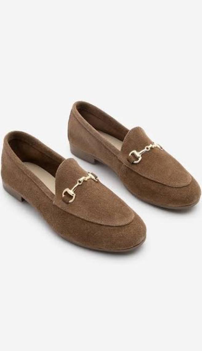 Marjin Kadın Hakiki Deri Zincirli Loafer Günlük Ayakkabı Tanle