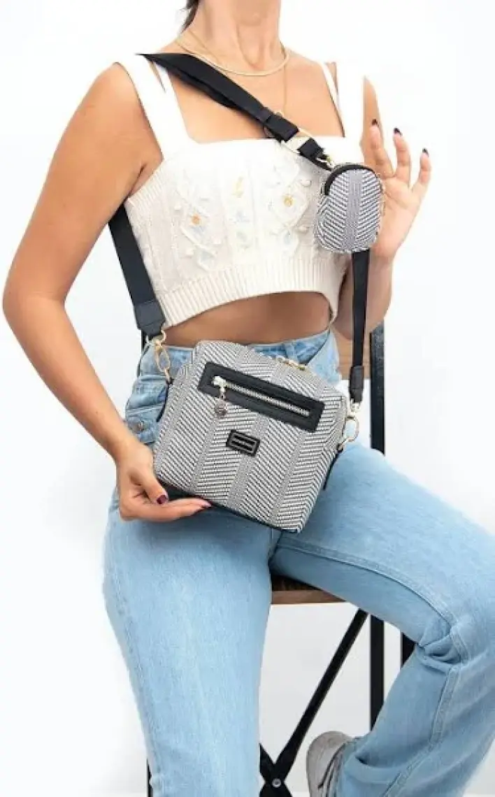 Silver Polo Silver  Polo Kadın Çapraz Çanta Siyah - Siyah NV1078