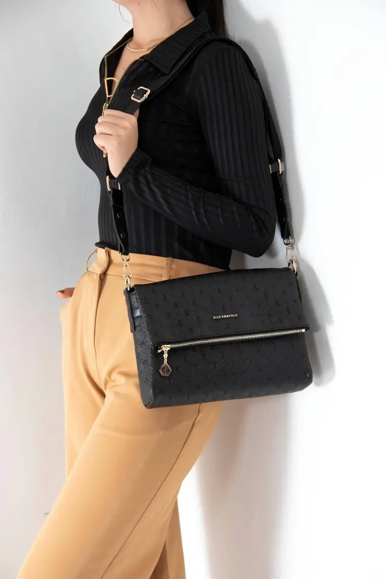 Silver & Polo Siyah - Siyah SP963 Kadın Çapraz Çanta