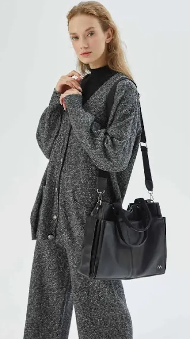 Manuka Deri Everyday Bag Siyah