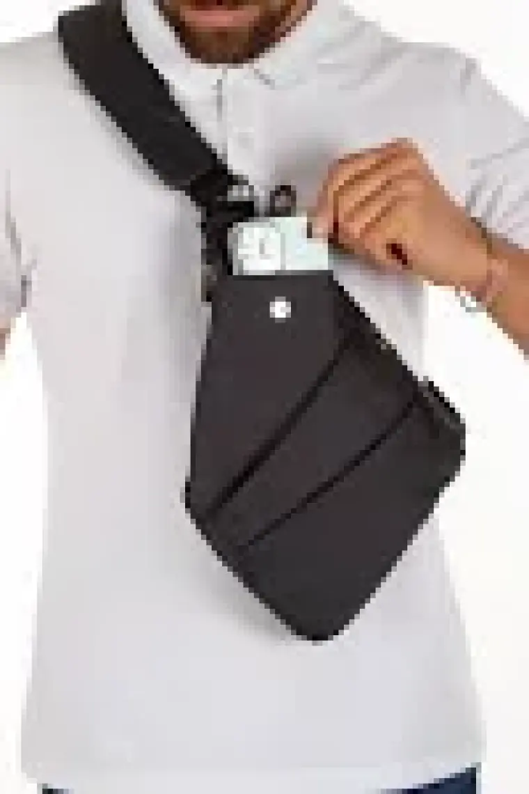 Newish Polo Heybe Keten Kumaş Çapraz Göğüs ve Omuz Çantası newpolo121 - Sİyah