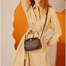 Pierre Cardin Kahve Monogram Kadın Çapraz Çanta 05PO22Y1534-MN Kh