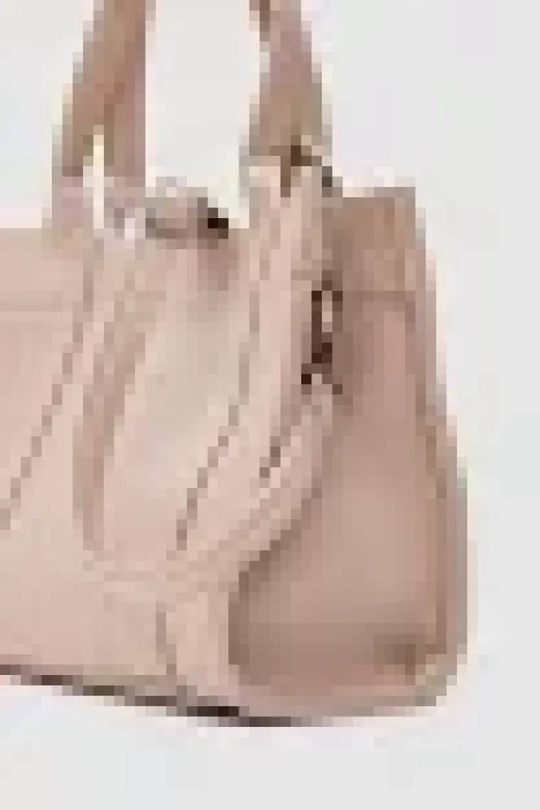 Bonnie Deri Tote Bag Bej