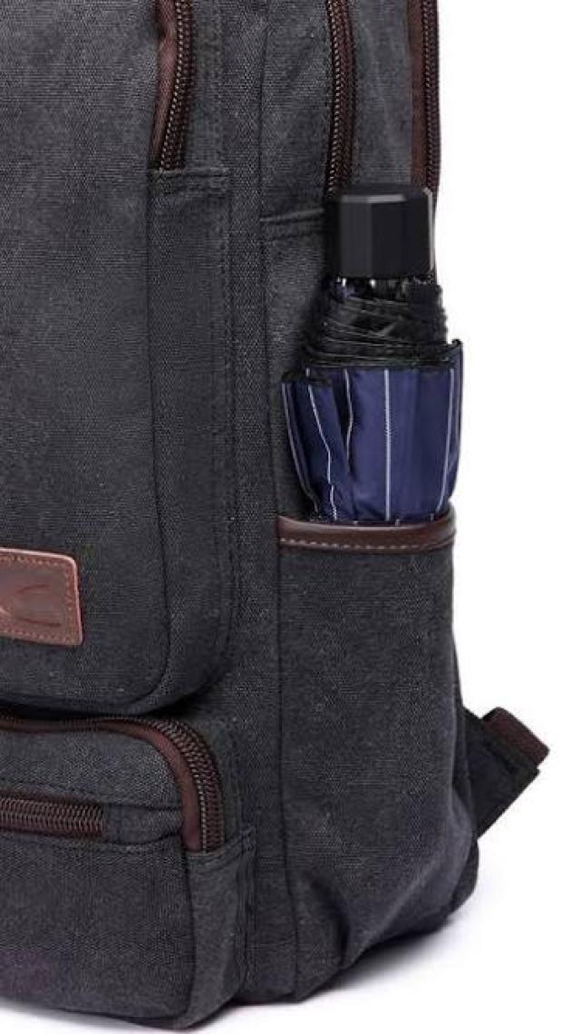 C-Active Kanvas Kumaş Büyük Boy Sirt Çantasi 1260 Gri