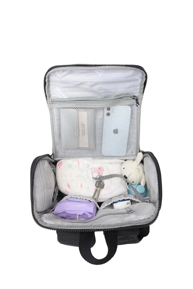 Smart Bags SMBYB3000-0001 Siyah Kadın Bebek Bakım Sırt Çantası