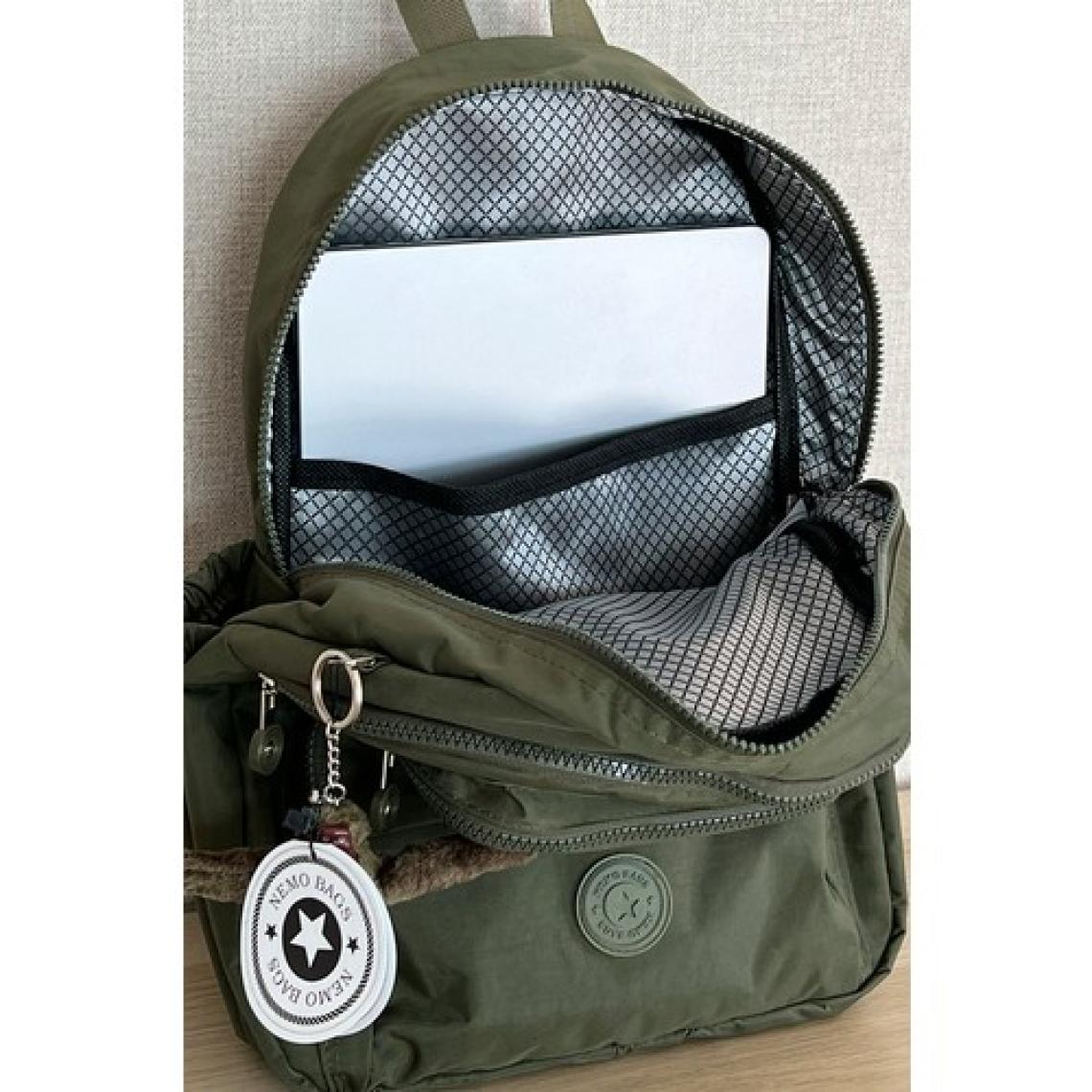 Nemo Bags  Haki Sırt Çantası Okul Çantası Laptop ve Seyahat Çantası Su Geçirmez Spor Çanta