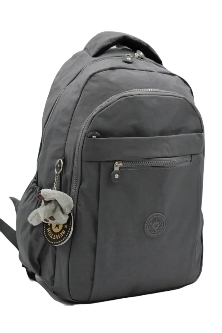 Bevitton  Krinkıl Suya Dayanıklı Kumaş Unisex Gri Sırt Çantası 2300