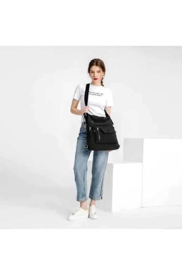 Smart Bags Hem Sırt Hem de Omuz Kadın Çantası BC 1205 4001 - Siyah