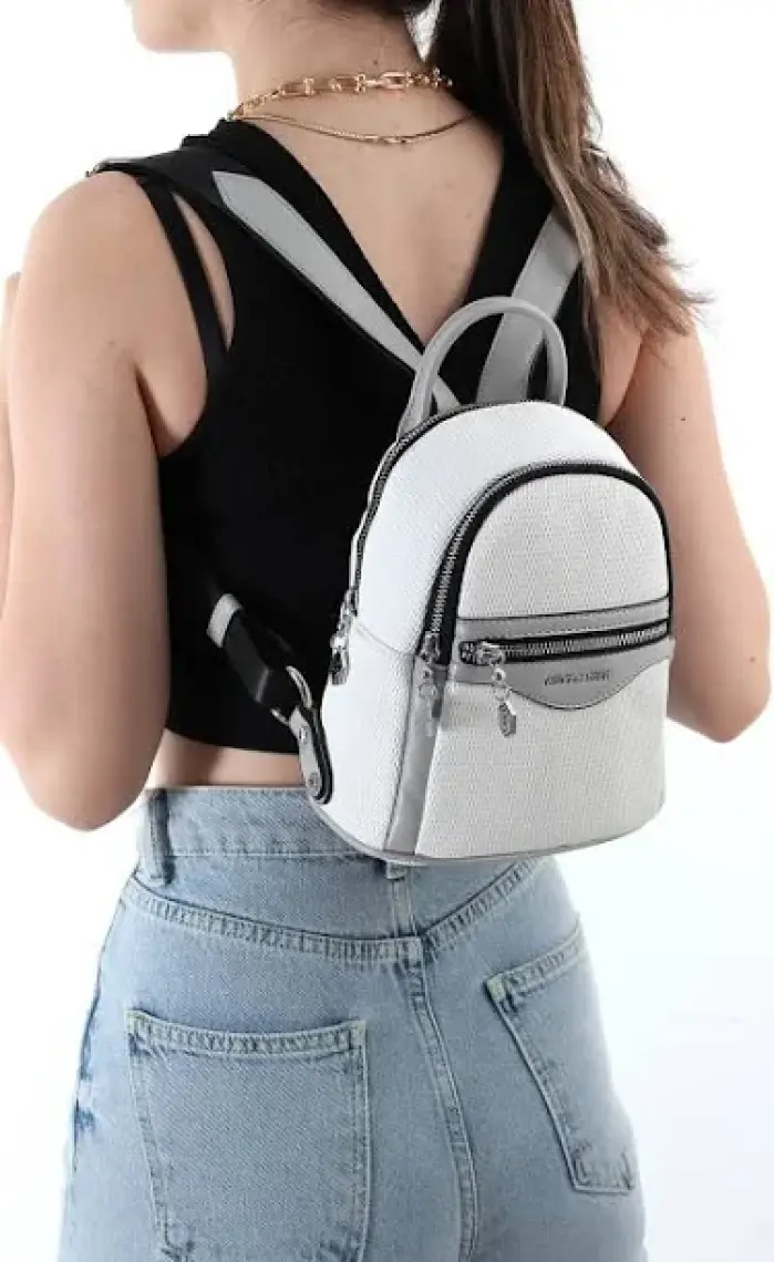 Silver Polo Iki Bölmeli Kadın Sırt Çantası 983 M86 34725 Siyah Mat Siyah
