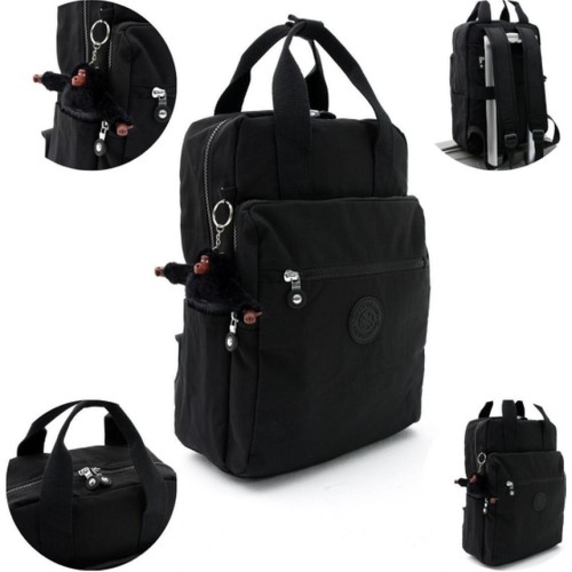 Sanmorris Unisex Suya Dayanıklı Krinkıl Kumaş Çok Gözlü Büyük Boy Laptop Okul ve Sırt Çantası