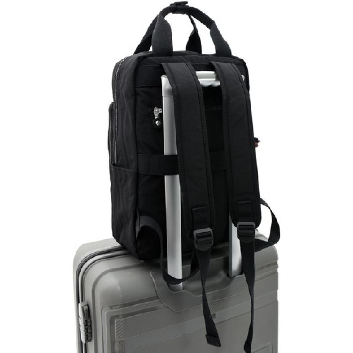Sanmorris Unisex Suya Dayanıklı Krinkıl Kumaş Çok Gözlü Büyük Boy Laptop Okul ve Sırt Çantası