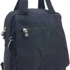 Baginn Klinkır Kumaş Kadın Sırt Çantası Kapaklı Çok Cepli Hafif Yağmur Geçirmez Kumaş