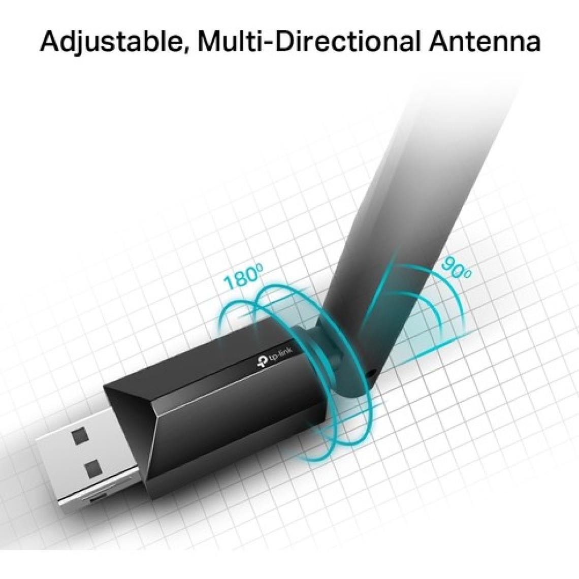 TP-Link Archer T2U Plus AC 600 Mbps Antenli Wireless USB Adaptör