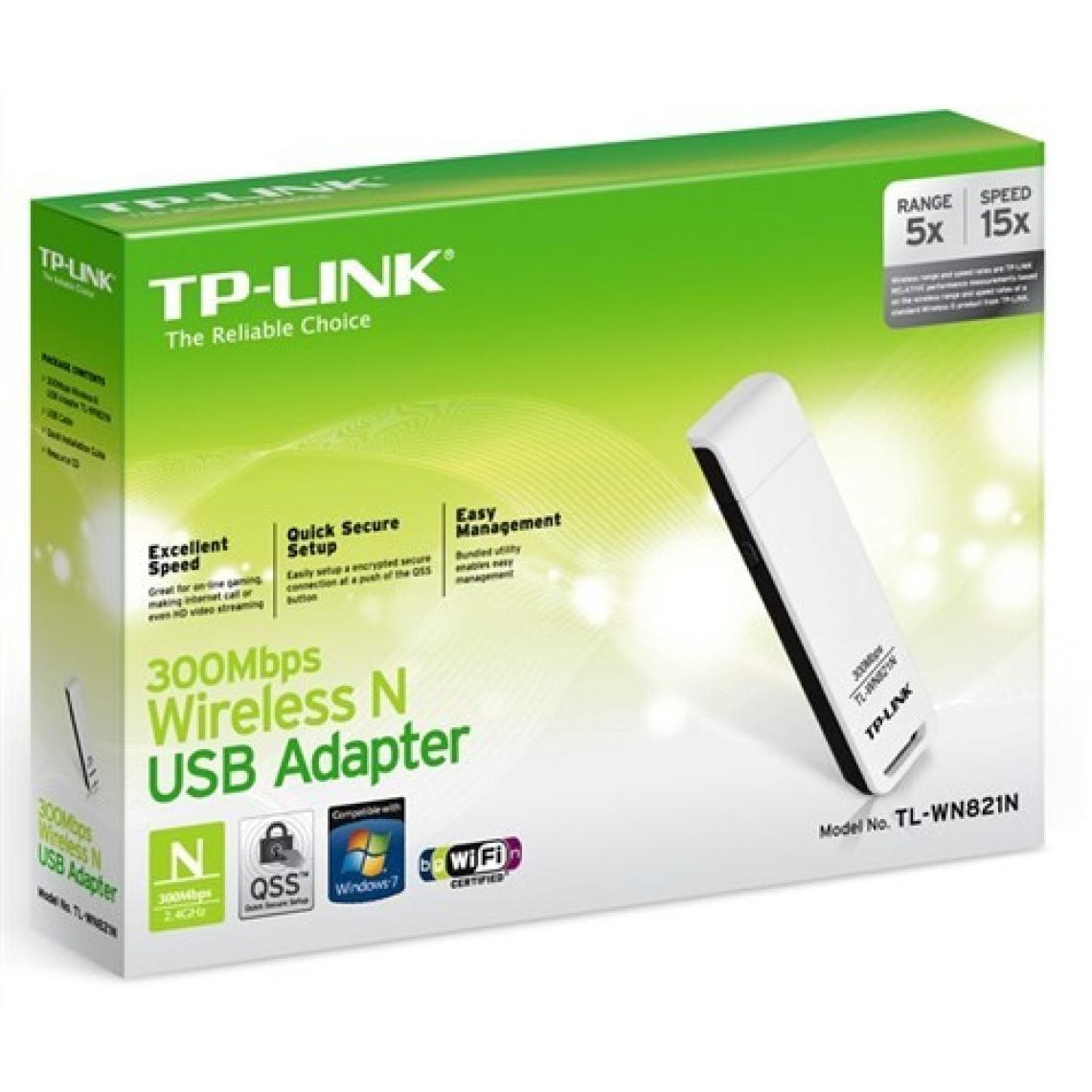 TP-Link TL-WN821N, 300 Mbps N Kablosuz USB Adaptör