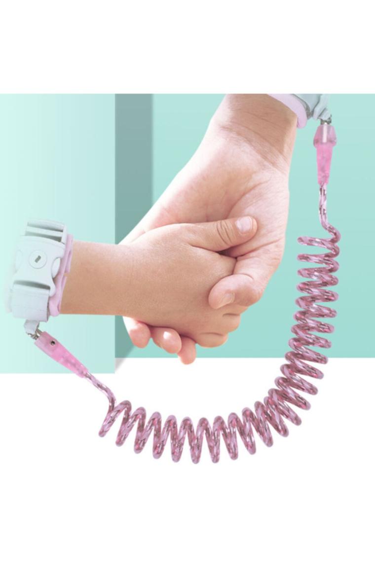 Pembe Extra Kilitli Güvenlik Bilekliği  Çelik Uçlu